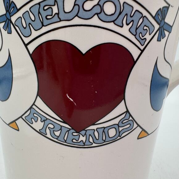 Vintage Country Goose Pitcher Welcome Friends Heart Farmhouse Kitchen Decor - Picture 8 of 10